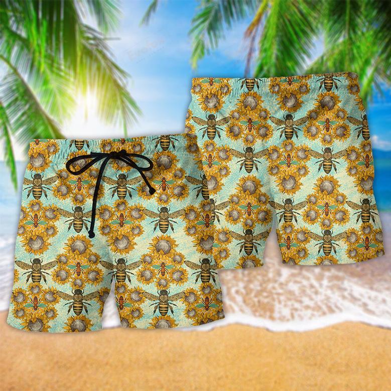 Bee Loves Sunflowers Style Beach Short