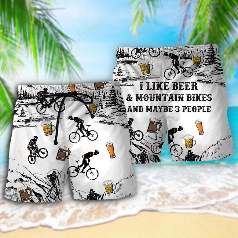 Beer I Like Beer And Moutain Bikes Beach Short