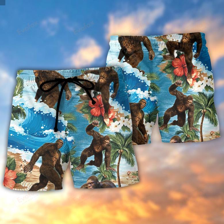 Bigfoot Tropical Funny Style Beach Short