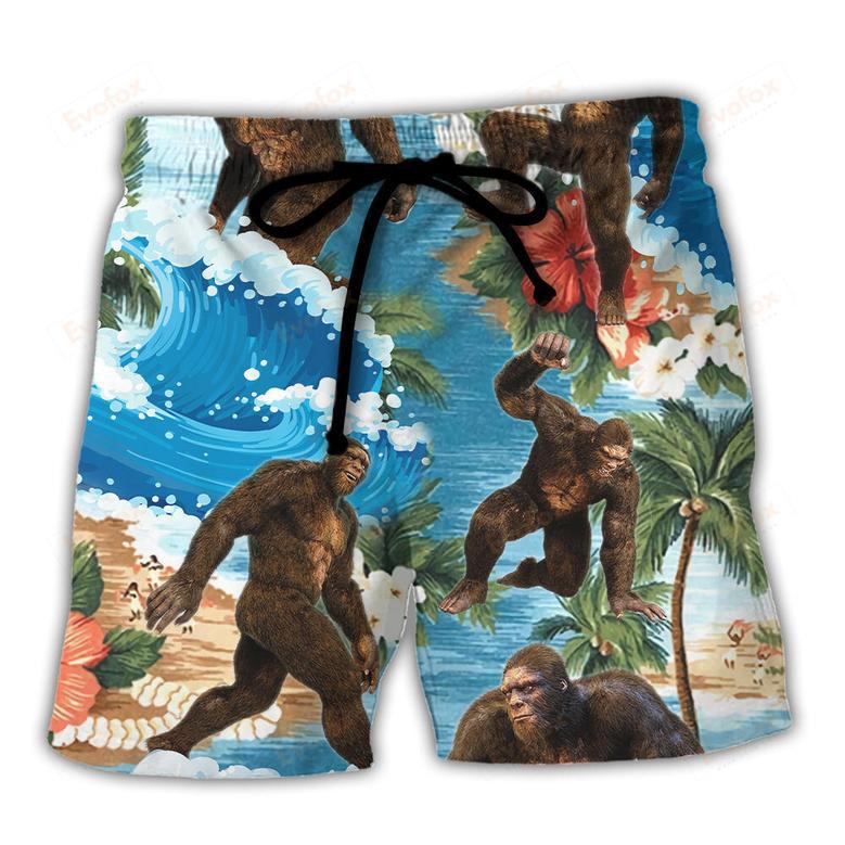 Bigfoot Tropical Funny Style Beach Short