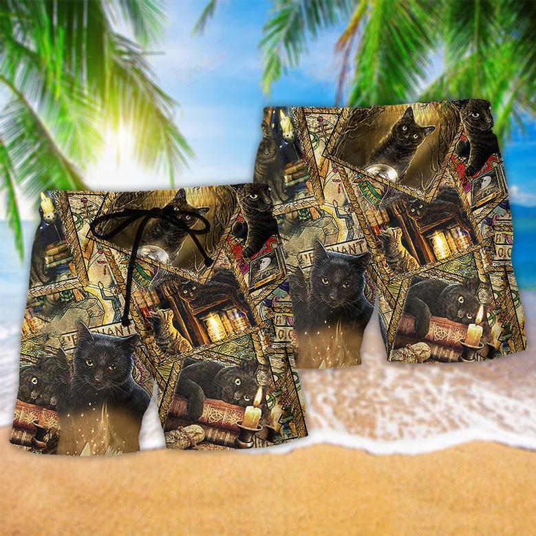 Black Cat Magic Retro Beach Short