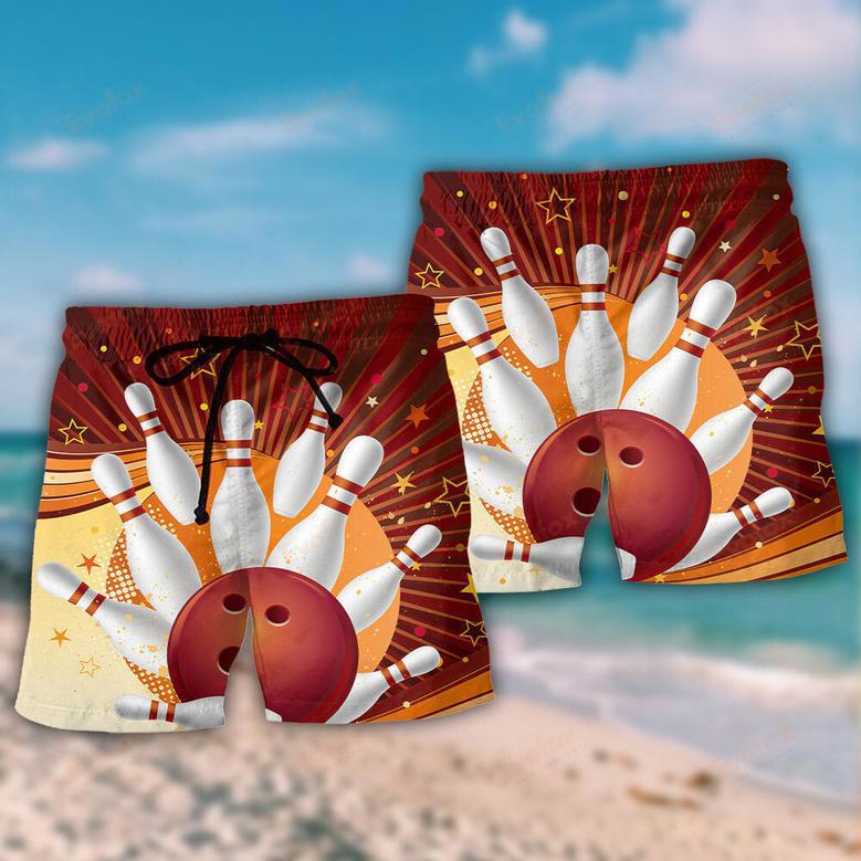 Bowling Strike Amazing Game Retro Style Beach Short