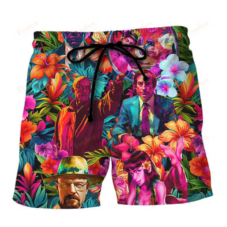 Breaking Bad Synthwave Tropical Summer Special Beach Short