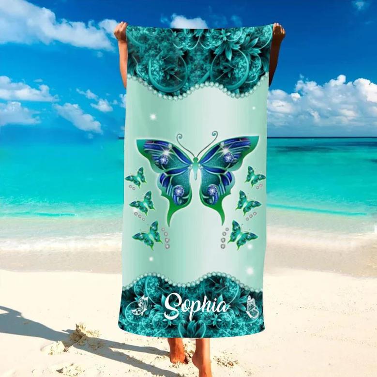 Butterfly Custom Color Design Personalized Beach Towels Summer Gift