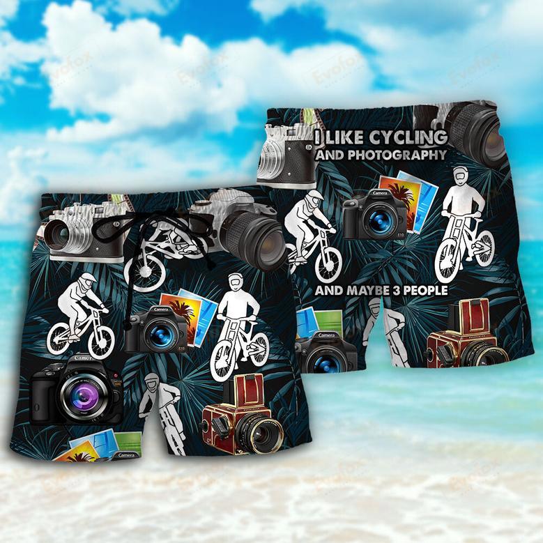 Camera I Like Cycling And Camera Beach Short