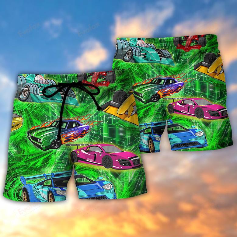 Car Color Love Green Beach Short