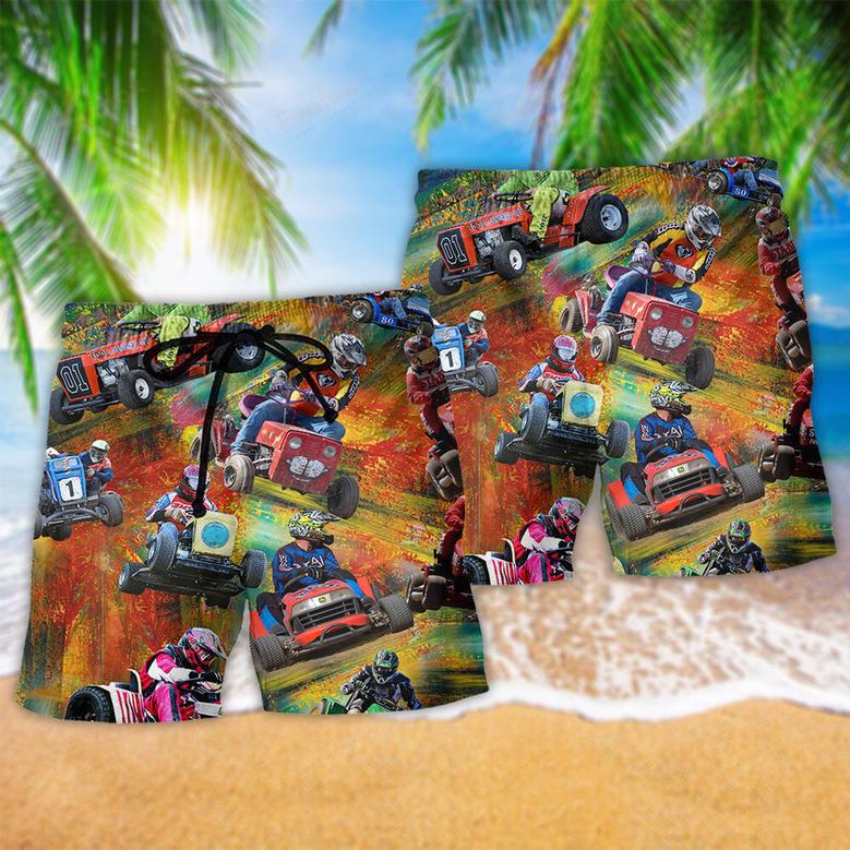 Car Racing Color Cool Beach Short