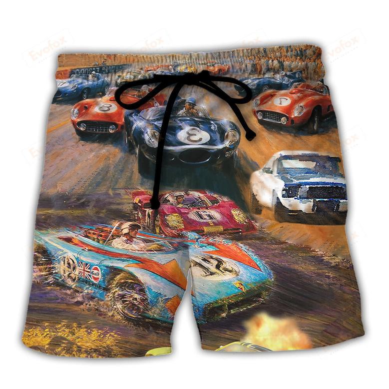 Car Racing Fast Lover Racing Style Beach Short