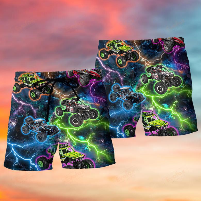 Car Racing Lightning Style Beach Short