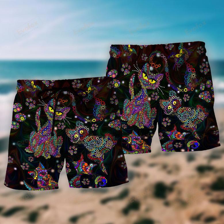 Cat Colorful Lovely Style Beach Short