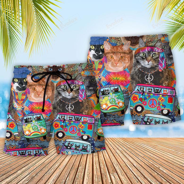 Cat Love Life So Colorful Beach Short