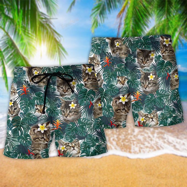 Cat Powered By Cat Sand Hawaii Tropical Beach Short