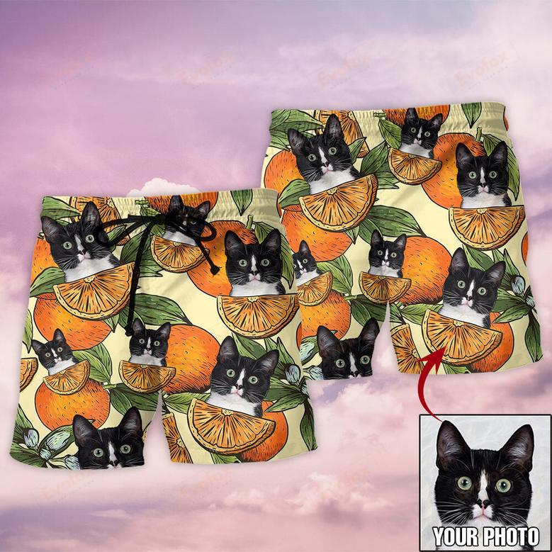 Cat Tropical Various Style Custom Photo Beach Short