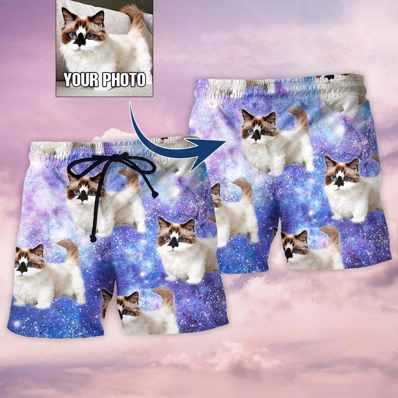 Cat Various Style Custom Photo Beach Short