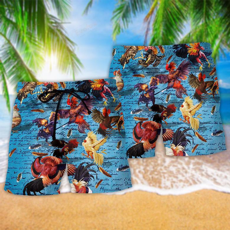 Chicken Rooster Fighting Cool Style Beach Short