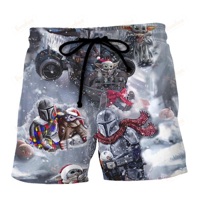 Christmas Celebrates the Holidays With The Mandalorian & Baby Beach Short