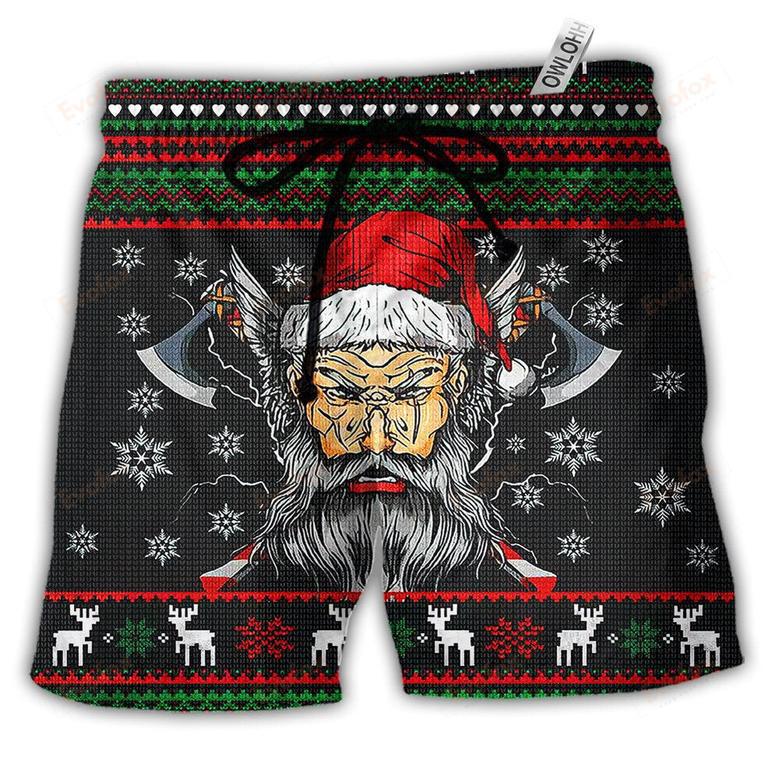 Christmas Deck Valhalla With Skull Of Glory Beach Short