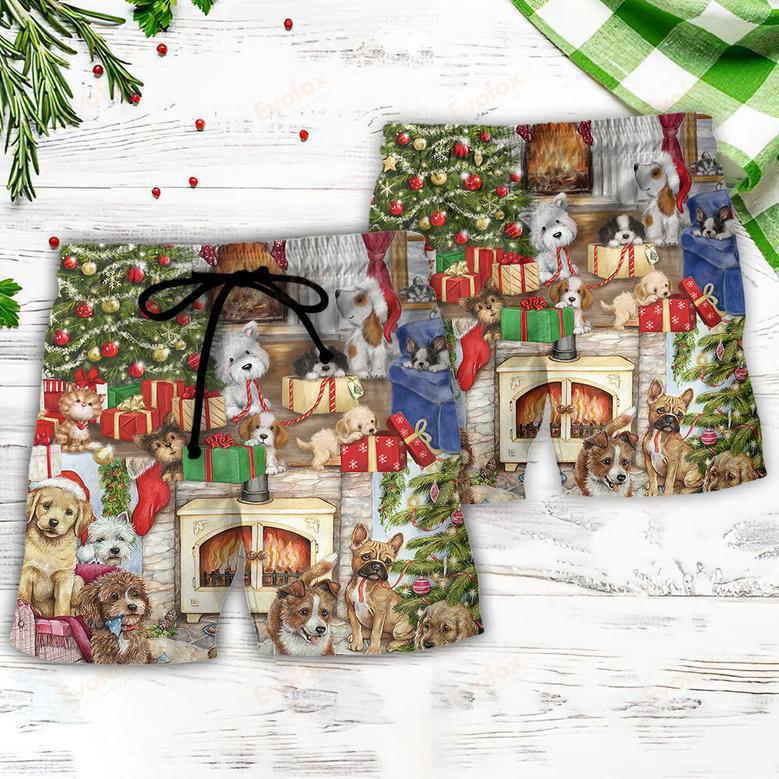 Christmas Dog Lover Merry Lovely Xmas Beach Short