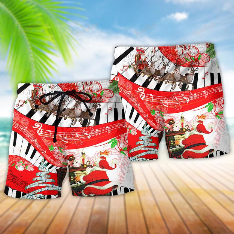 Christmas Love Colorful Music Beach Short