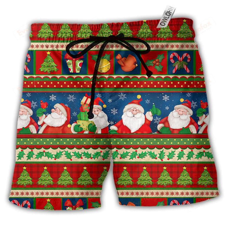 Christmas Santa Claus Happy Xmas Beach Short