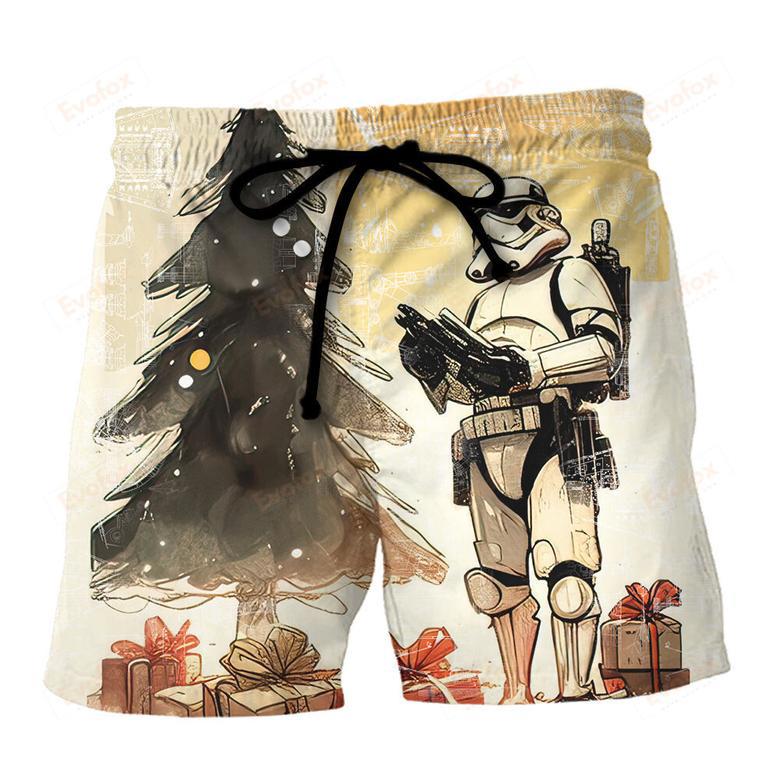 Christmas Stormtrooper Christmas Holiday Beach Short