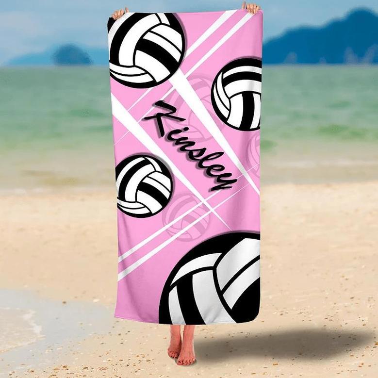 Custom Sports Design Personalized Beach Towels Adults Kids Unique Gift