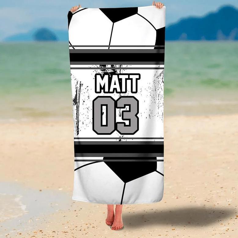 Custom Sports Design Personalized Beach Towels Adults Kids Unique Gift