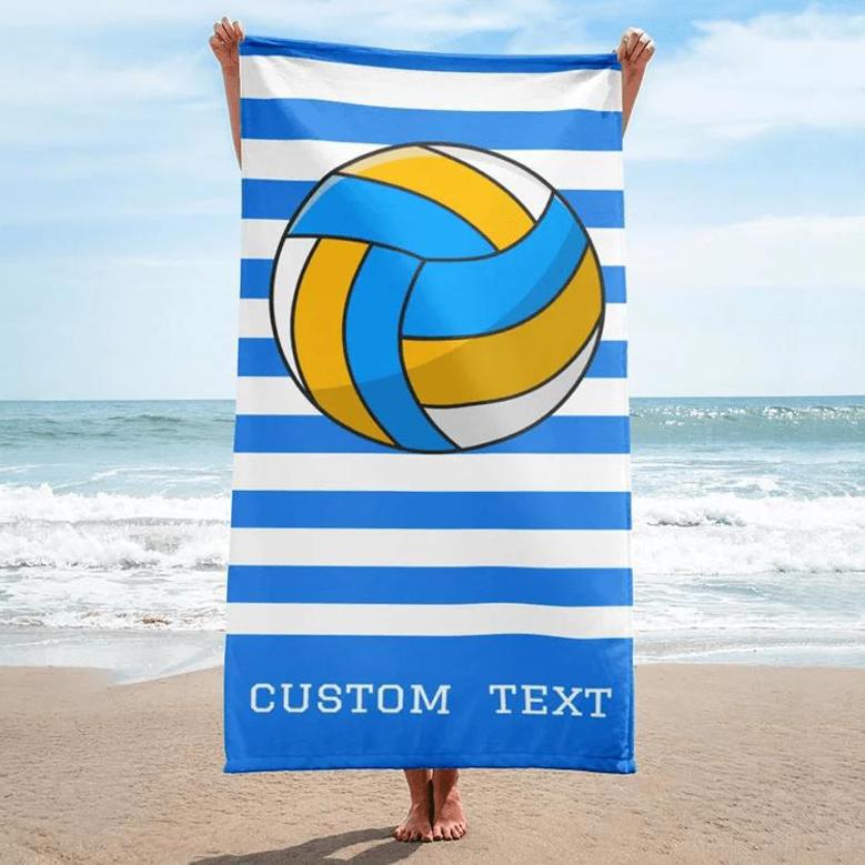 Custom Sports Design Personalized Beach Towels Adults Kids Unique Gift