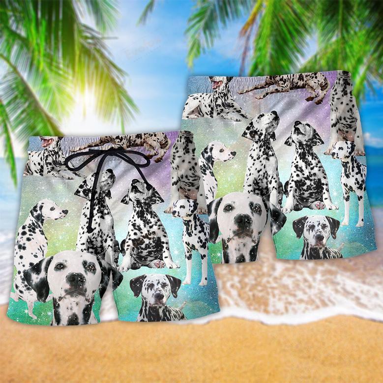 Dalmatian Dog Galaxy My Lovely Dog Beach Short