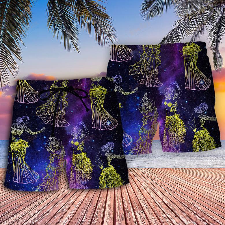 Dance Belly Dance Mysterious Galaxy Beach Short