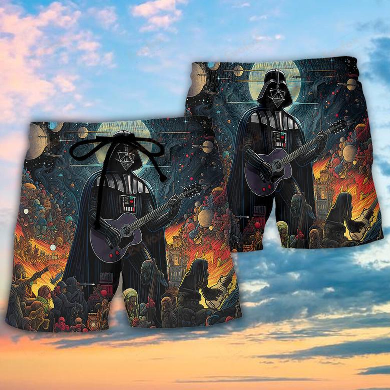 Darth Nobody Can Stop Me Playing Guitar Beach Short