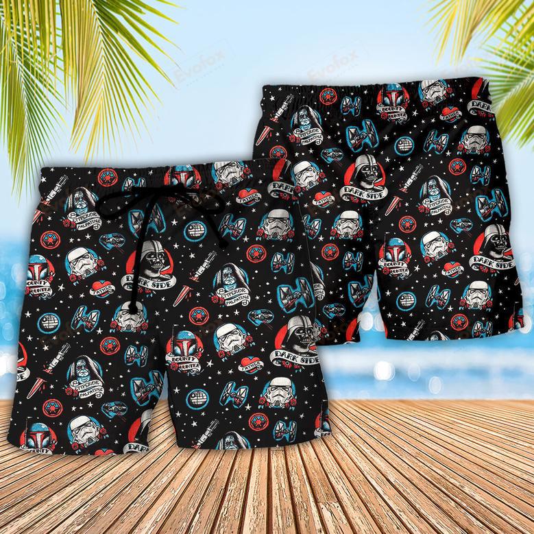 Darth Storm Trooper Dark Side Black Beach Short