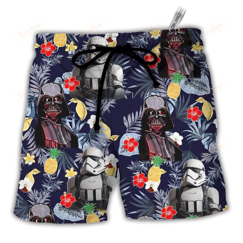 Darth Storm Trooper Flower Beach Short