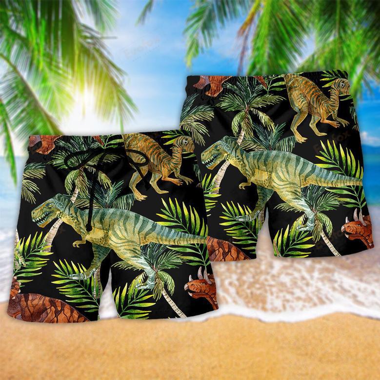 Dinosaur In Old Jungles Beach Short