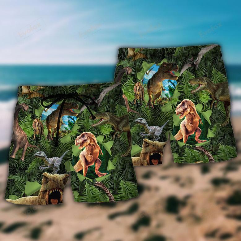 Dinosaur Let The World Hear You Roar World Beach Short