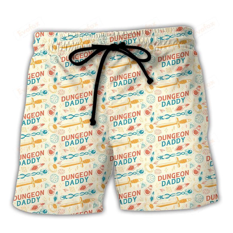 DnD Dungeon Daddy Pattern Beach Short