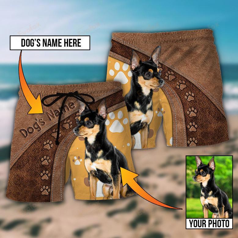 Dog Paw Brown Style Classic Custom Photo Personalized Beach Short