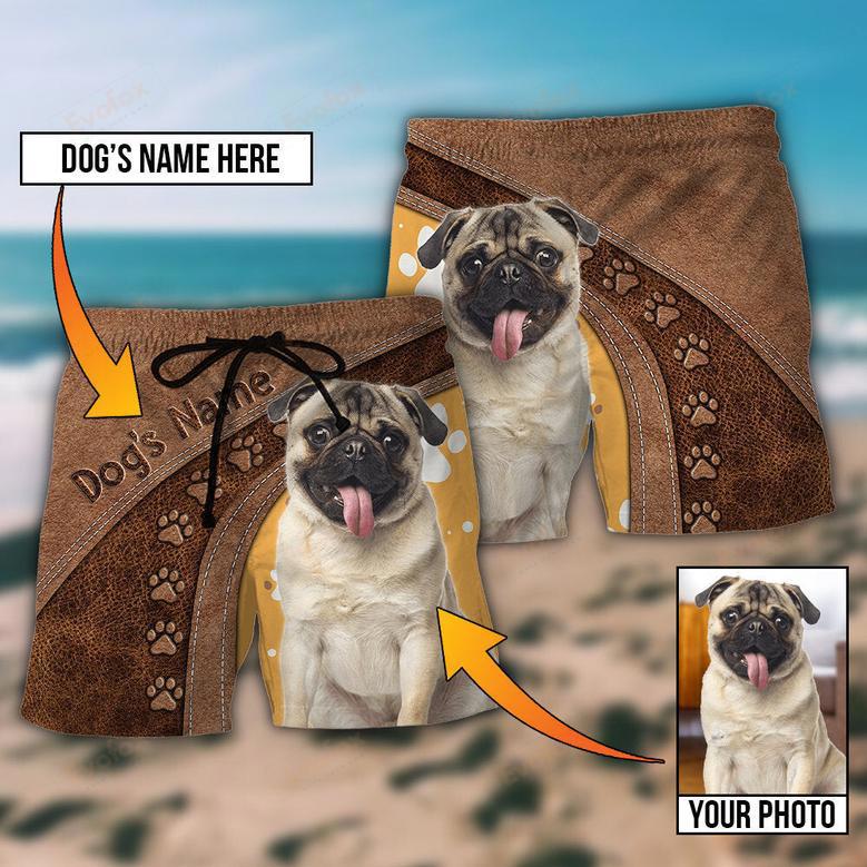 Dog Paw My Lovely Dog Classic Custom Photo Personalized Beach Short