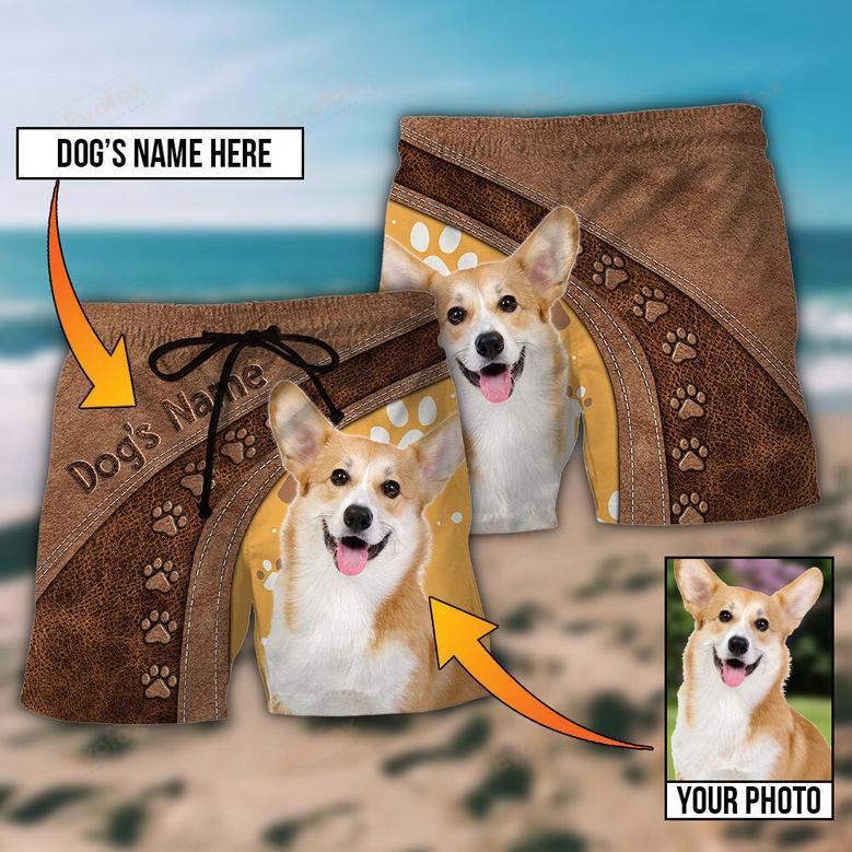 Dog Paw My Lovely Dog Classic Custom Photo Personalized Beach Short