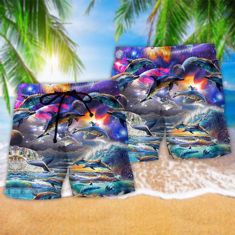 Dolphin Into The Galaxy Beach Short