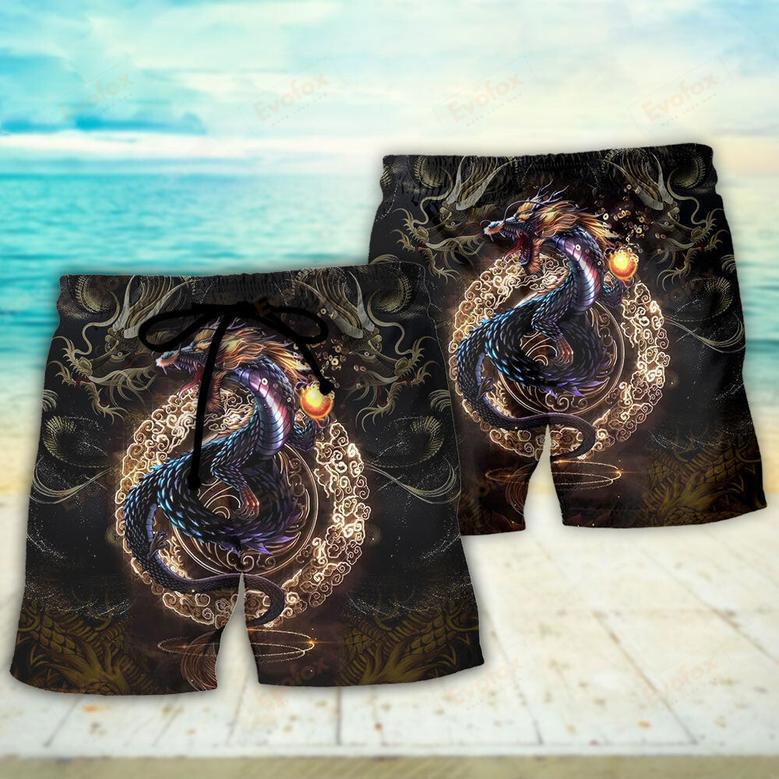 Dragon Golden Japanese Dragon Beach Short