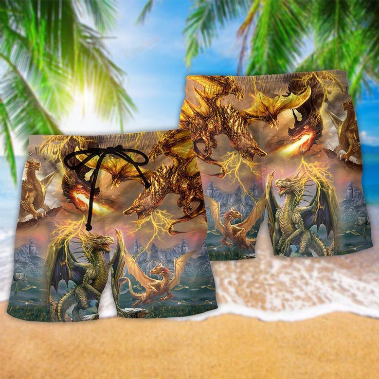 Dragon Love His Life Beach Short