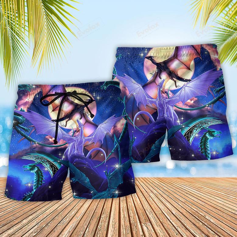 Dragon Love Life Galaxy Beach Short