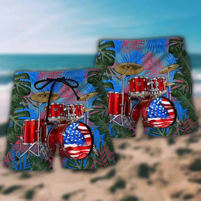 Drum Independence Day America Beach Short