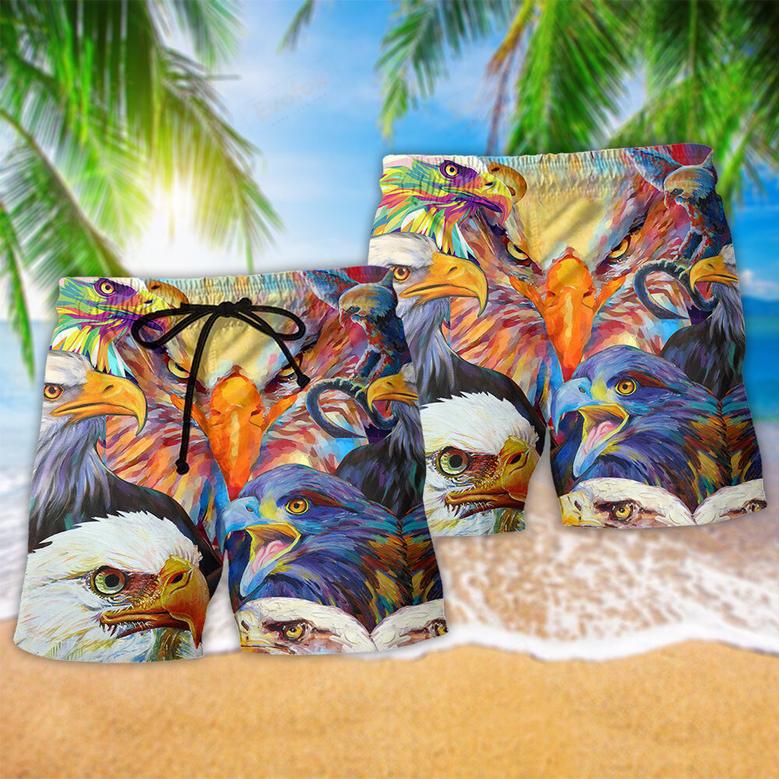 Eagle Colorful Cool Style Beach Short