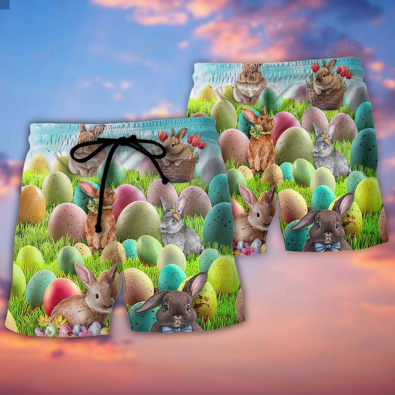 Easter This Is My Easter Shirt Rabbit Funny Happy Easter Beach Short