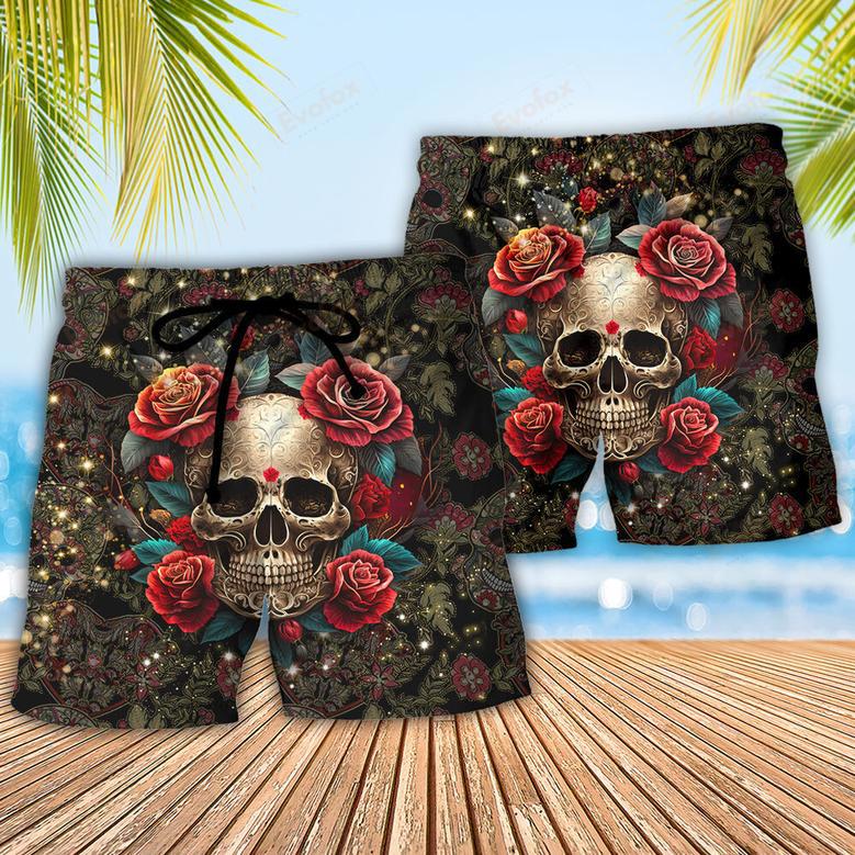 Festival Day Of The Dead Día De Los Muertos Remember And Celebrate Beach Short