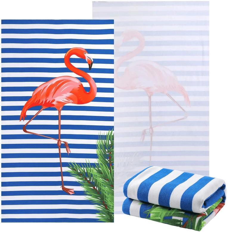 Flammingo Design Womens Beach Towels Perfect Poolside Tropical Trips