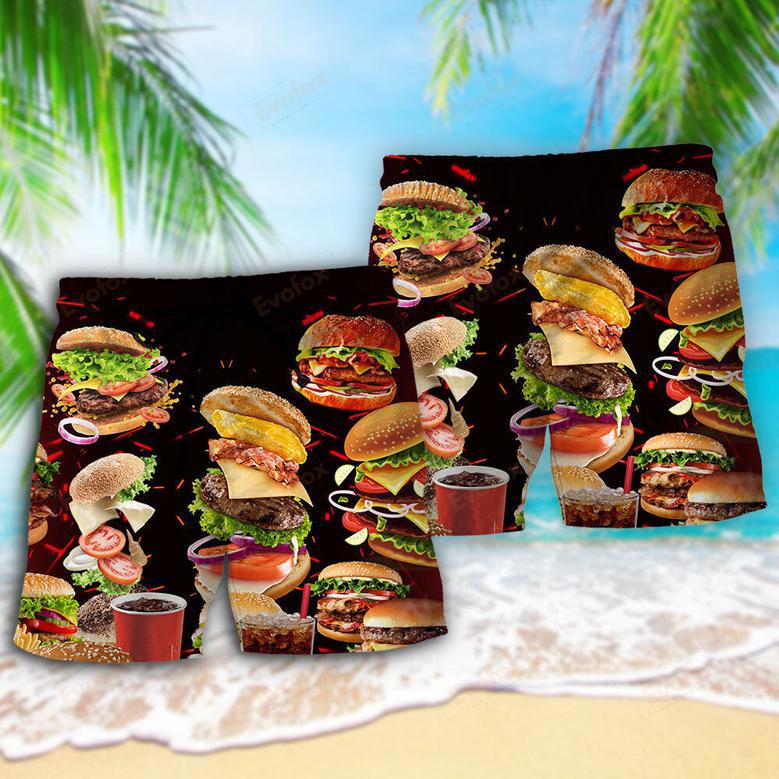 Food Hamburger Fast Food Lover Beach Short