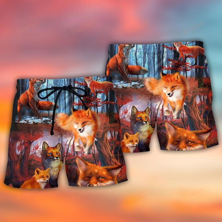 Fox Beautiful Red Forest Beach Short